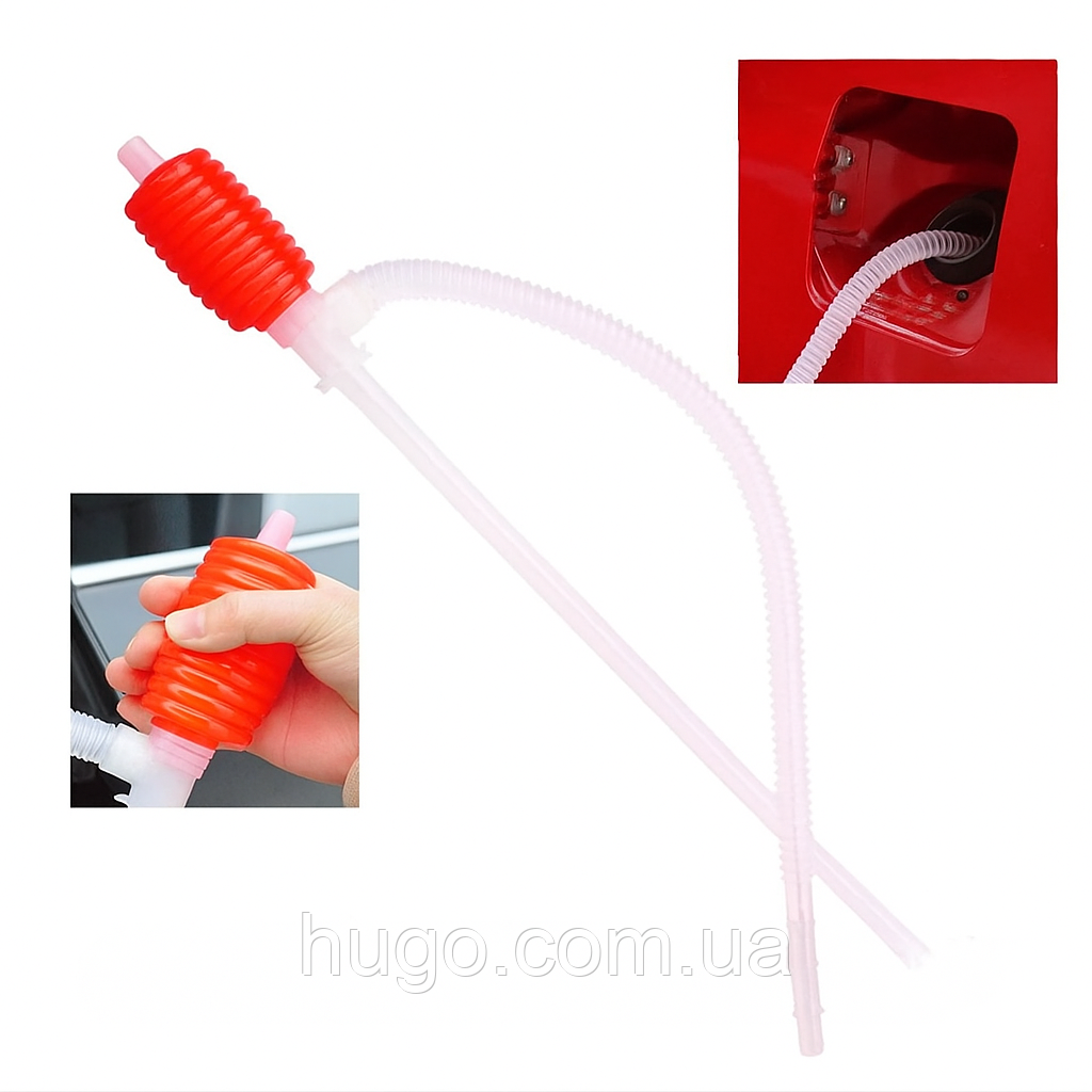 Ручний насос для перекачування палива та рідин, 200см / Груша зі шлангом для рідин / Ручний насос з грушою, фото 1