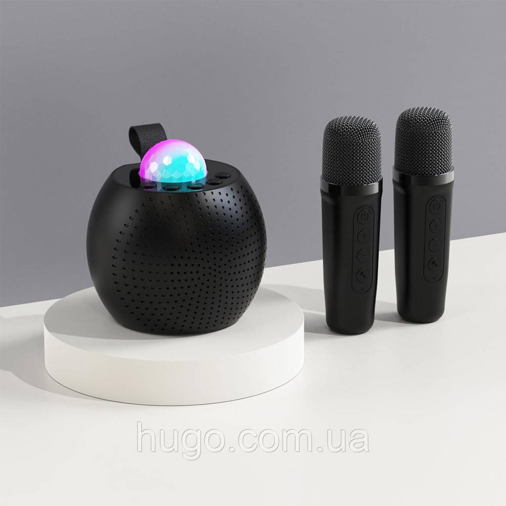 Дитяче караоке з двома мікрофонами та диско-кулею Z1, Bluetooth / Портативна колонка / Bluetooth колонка, фото 1