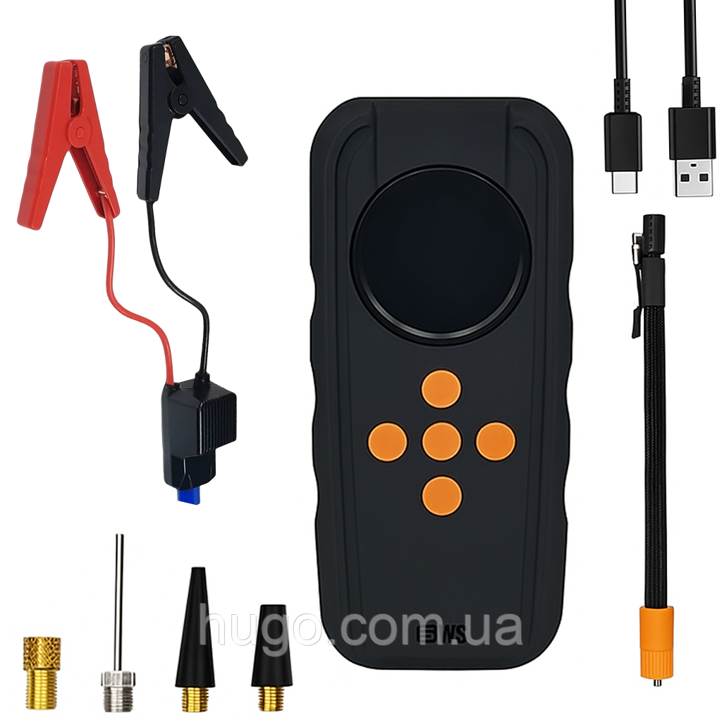 Пуско-зарядний пристрій з повітряним компресором YX1920 / Пусковий пристрій для авто, фото 1