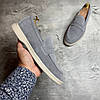 Лофери, туфлі чоловічі сірі замшеві (натуральна замша) для чоловіків на весну осінь, розміри 40-45, фото 5