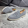 Лофери, туфлі чоловічі сірі замшеві (натуральна замша) для чоловіків на весну осінь, розміри 40-45, фото 3