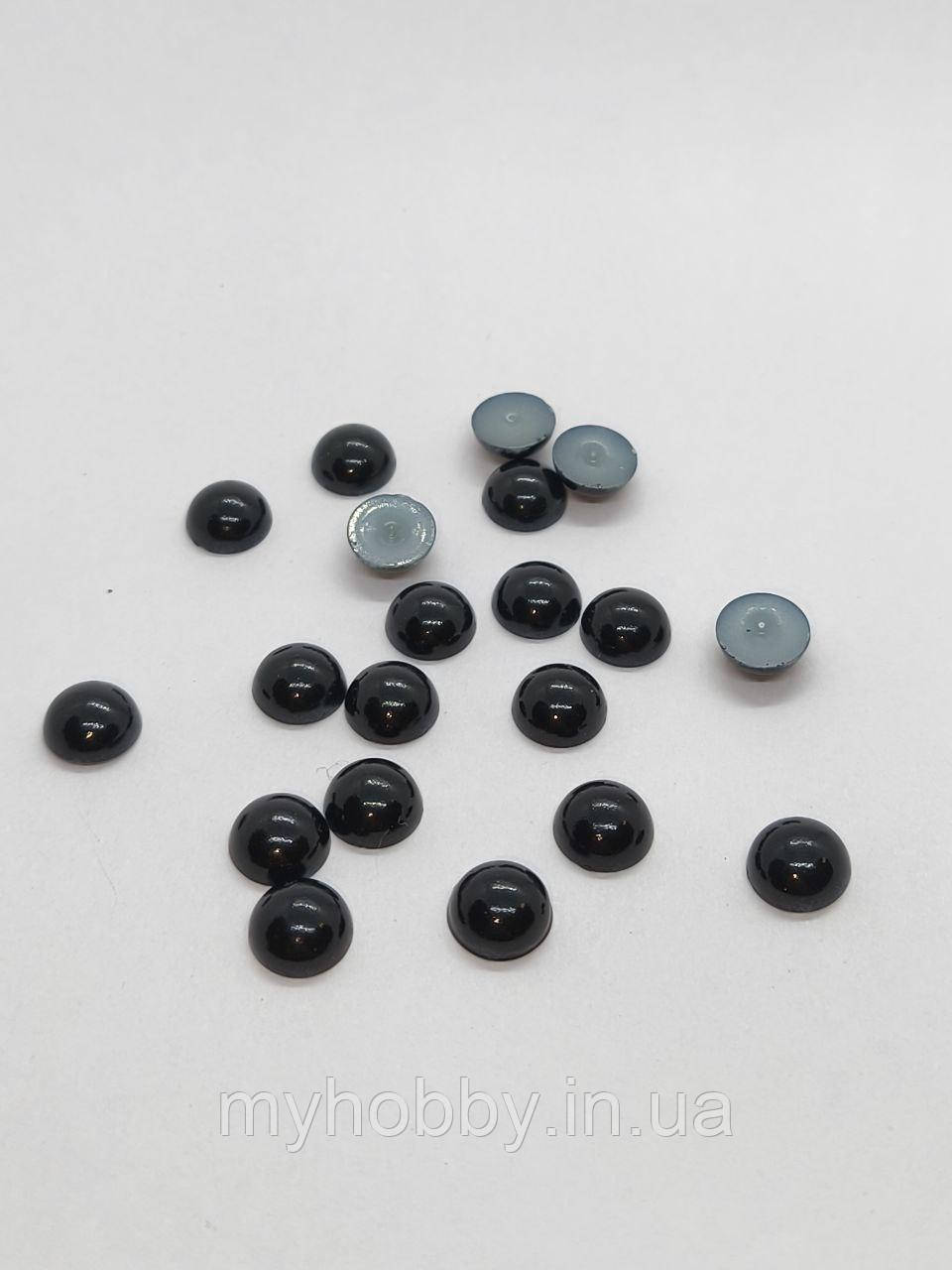 Напівнамистини 10мм Чорні +-30шт, фото 1