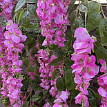 Ліцинія ампельна силіконова гілка 85 см потрійна на 12 шт., фото 2