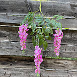 Ліцинія ампельна силіконова гілка 85 см потрійна на 12 шт., фото 4