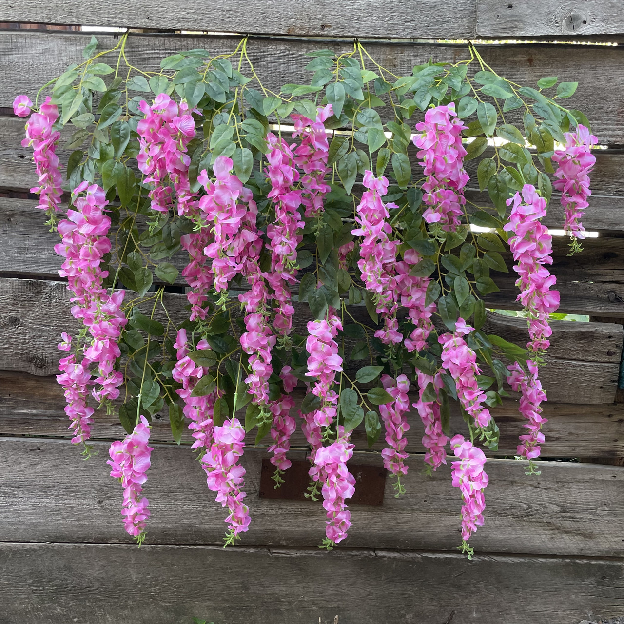 Ліцинія ампельна силіконова гілка 85 см потрійна на 12 шт., фото 1