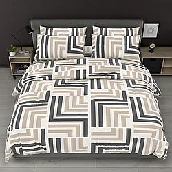 Євро комплект (Бязь) | Комплект постільної білизни "Куточки" | Простирадло 240х220 см