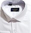 Класична однотонна чоловіча сорочка Lucciano vd-0010 біла з довгим рукавом, ошатна, стильна 45, фото 7