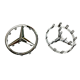 Емблема керма Mercedes-Benz хром 58 мм пластик (на товстих напрямних), фото 2