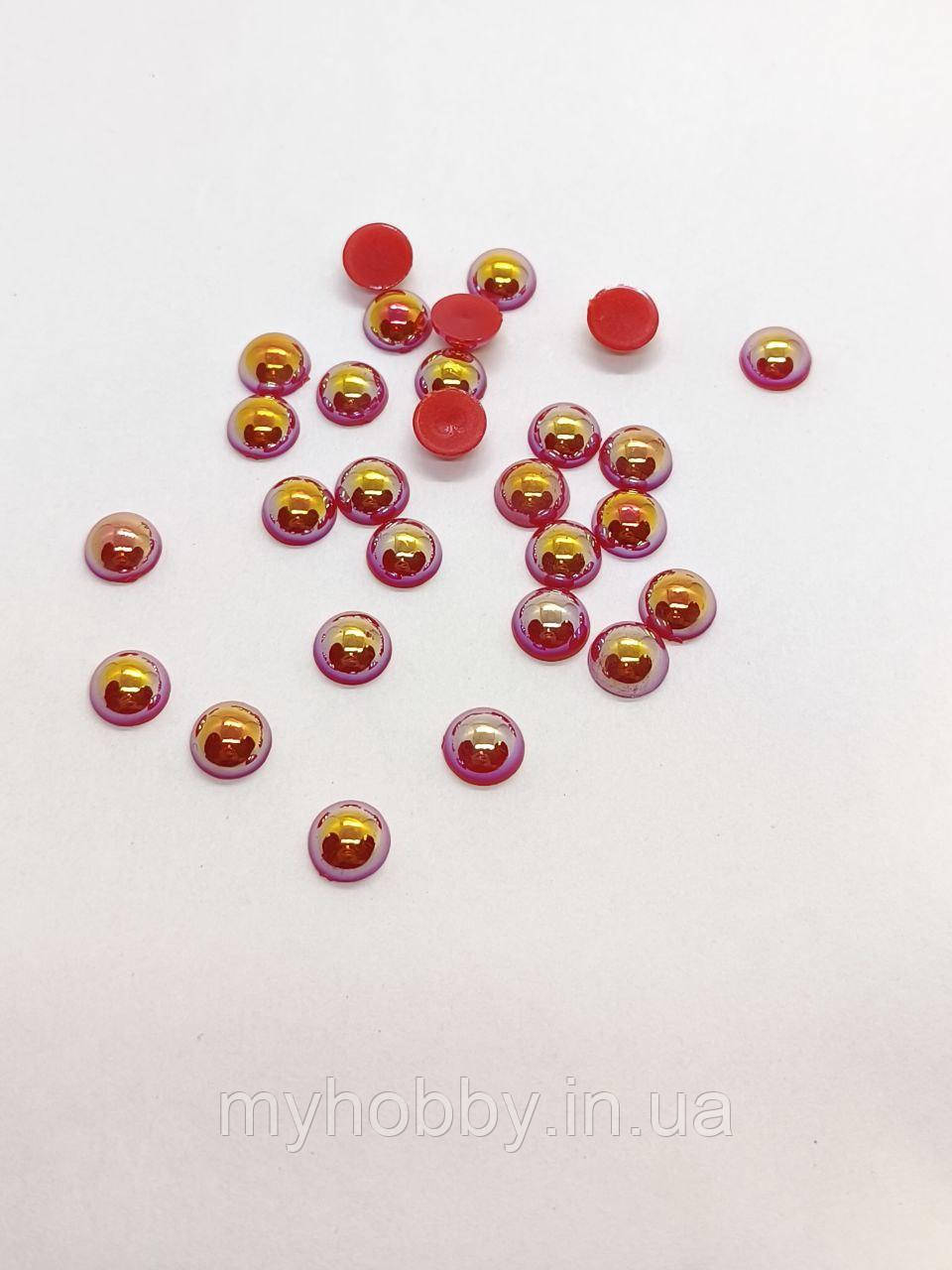 Напівнамистини 8мм Червоні АВ +-50шт, фото 1