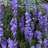 Штучна гліцинія гілка ампельна бузкова світла 80 см за 12 шт, фото 7