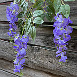 Штучна гліцинія гілка ампельна бузкова світла 80 см за 12 шт, фото 2