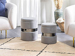 Двосекційний комплект пуфів DORIS з велюру