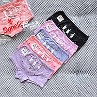 Комплект 5 трусиков шортиков Donella для девочек на 2/3, 4/5, 6/7, 8/9 лет, 98-140 см. (2/3 л., 98-104 см)