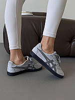 Сірі замшеві жіночі кросівки Asics Onitsuka Tiger - демісезонні повсякденні кеди асікс купити