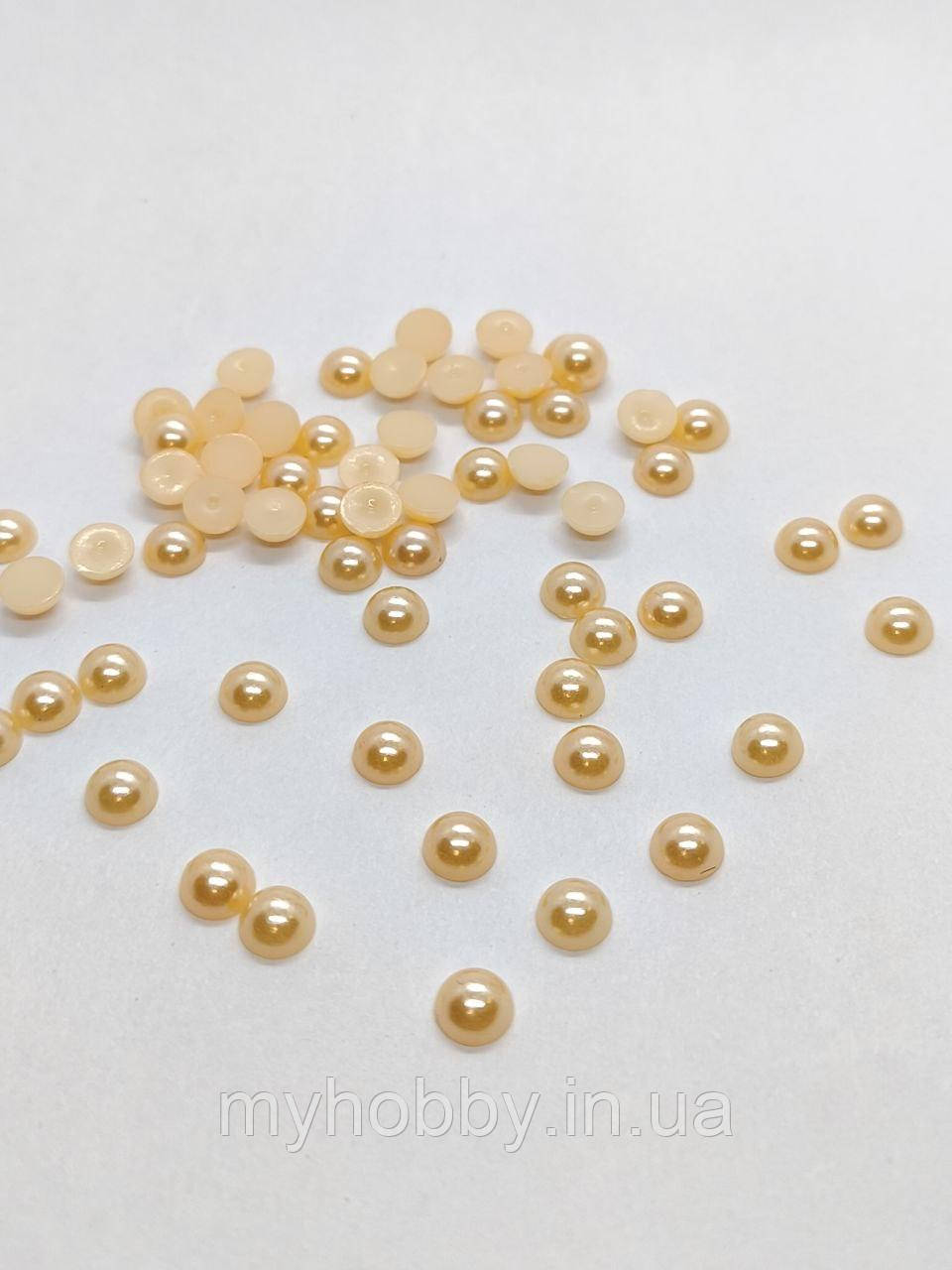 Напівнамистини 6мм Персикові +-100шт, фото 1