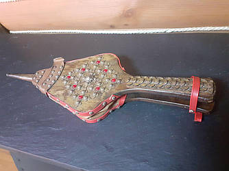 Антикварний міх для каміна, дерево, метал, середина ХХ століття