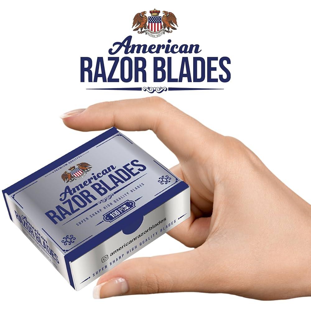 Леза для гоління подвійні, класичні American Razor Blades 100шт, фото 1