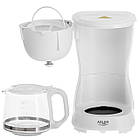 Крапельна кавоварка Adler AD 4381 white — 600 Вт, 0,6 л, функція підігріву, фото 5