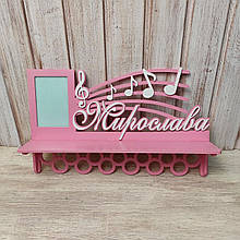 Медальниця для нагород з рамкою для фото по вокалу. Медальниця для співачки. Холдер для дипломів