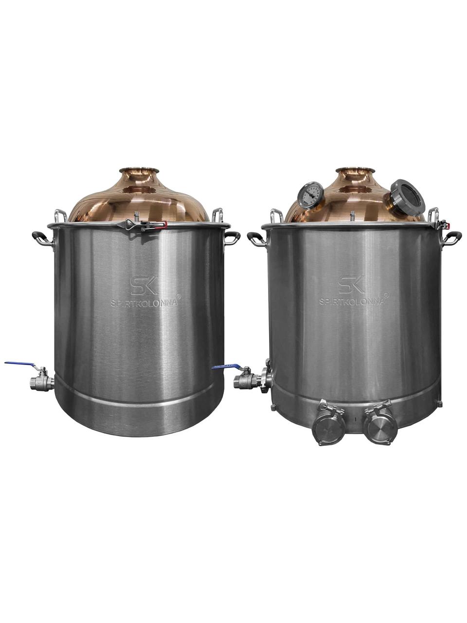 Куб 100л з товстою (1,2 мм, 9л) кришкою-кламп (вибір комплектації)