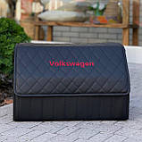 Преміум органайзер у багажник з вишивкою Volkswagen, чорний, 50 см, фото 2