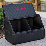 Преміум органайзер у багажник з вишивкою Volkswagen, чорний, 50 см, фото 4