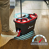 Набір для прибирання Vileda Easy Wring&Clean Turbo 2в1 Швабра стрічка з відром з автоматичним віджиманням, фото 4