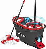 Набір для прибирання Vileda Easy Wring&Clean Turbo 2в1 Швабра стрічка з відром з автоматичним віджиманням, фото 2