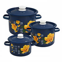 Набір емальованих каструль 3шт. Idilia Грейсі Валентина