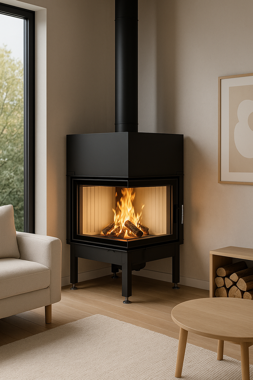 Топка камінна HITZE ALBERO AL9L.H-D 9 кВт ліва, фото 1