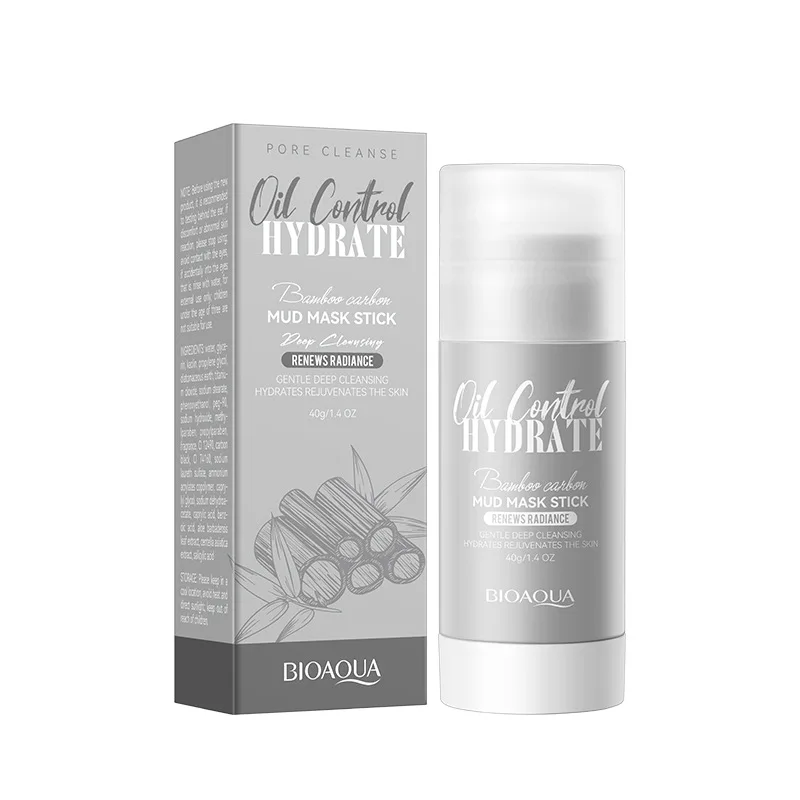 Грязьова маска-стік BIOAQUA Bamboo Charcoal з бамбуковим вугіллям для проблемної шкіри, що зволожує догляд 40 г