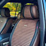 Накидки повний комплект на передні і задні сидіння авто IMPERIAL AUTO COMFORT, коричневий колір, фото 4