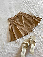 Женская бежевая юбка мини