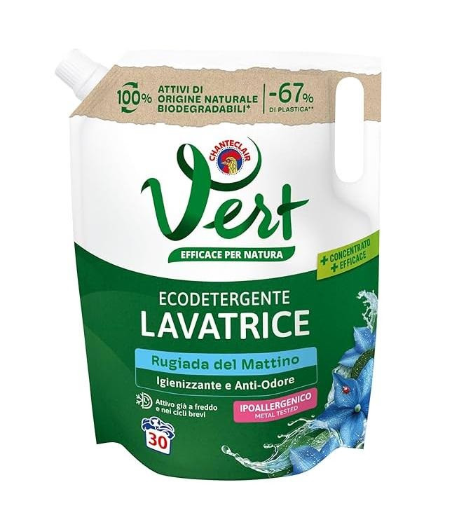 Засіб для прання Chante Clair Ver Ранкова роса 1200 мл 30 прань запаска, фото 1