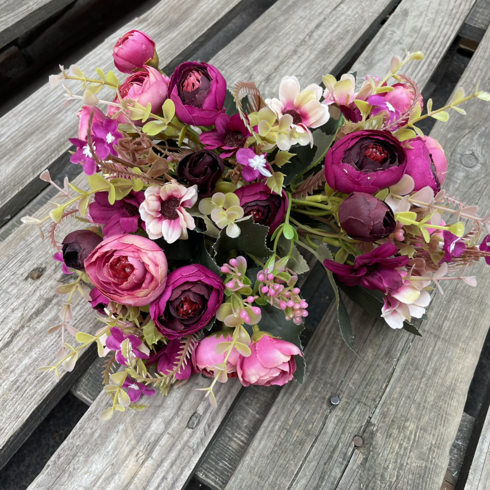 Букет композиції ранянкулюсів.лютик. півонія 30 см р, фото 1