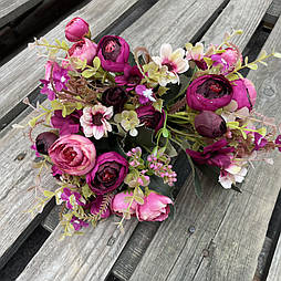 Букет композиції ранянкулюсів.лютик. півонія 30 см р