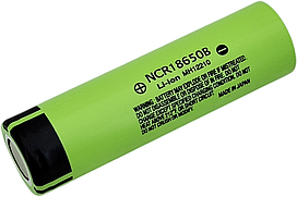 Акумулятор 18650 PANASONIC NCR18650B Li-ion 3400 mAh 6.8A 4.2/3.6/2.5V, FLAT TOP, зелений