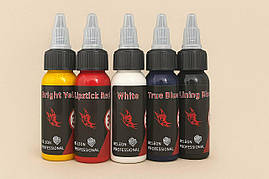 Набір фарби для аерографії BELEON Tatto , 5 штук в упаковці по 30 мл.