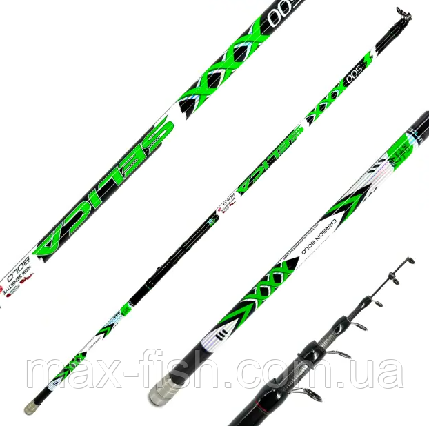 Вудилище з кільцями Solaris Selica Creen Bolo Carbon 5.00 м SIC тест 45 г, фото 1