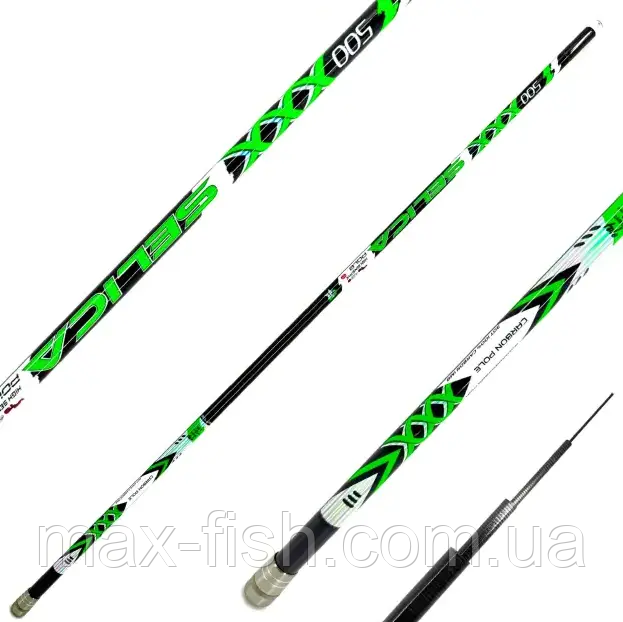 Вудилище Solaris Selica Green Pole 6 м Карбон без кілець, фото 1