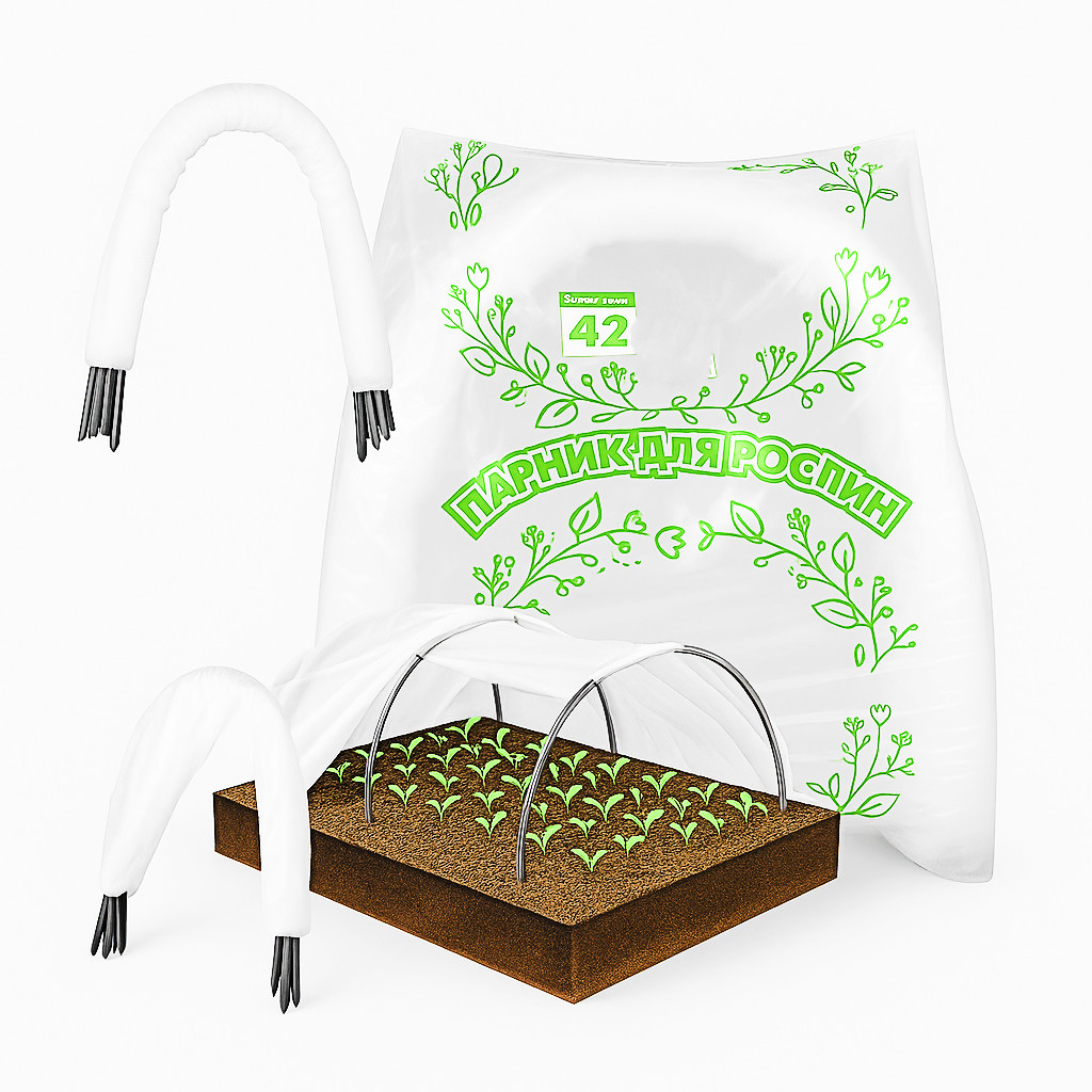 Парник 8м для рослин. "Економ" Щільність 40г/м2. Висота 80см. Ширина 120см. Парник із агроволокна. Україна.