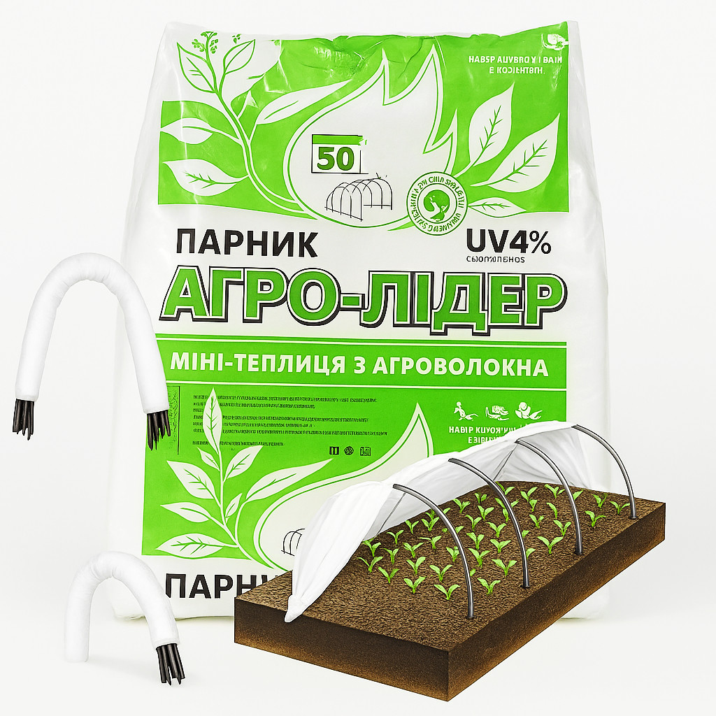 Мініпарник 6м з агроволокна "Агропарник" (120 см ширина, 80 см висота) Щільність 50 г/м2.