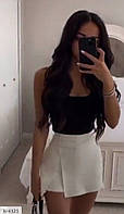 Шорти-спідниця жіночі короткі міністильні модні модні весна-осінь розміри 42-48 арт 009