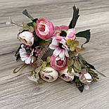 Букет композиції ранянкулюсів.лютик. півонія 30 см, фото 2