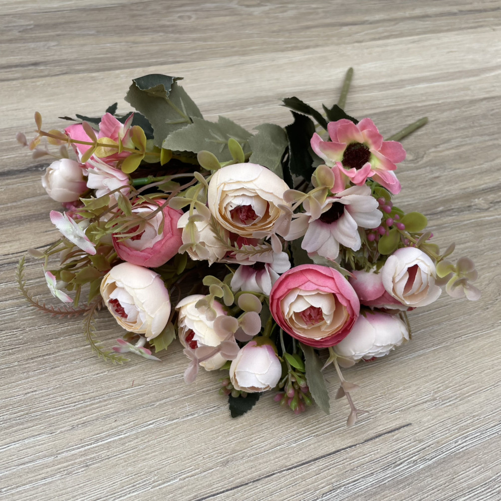 Букет композиції ранянкулюсів.лютик. півонія 30 см, фото 1