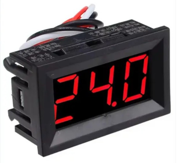 Амперметр DC до 100А екран 0,36"  (червоні цифри) з шунтом, фото 1