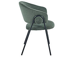 Стілець KAY чорний каркас/зелений тк., фото 2