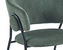 Стілець KAY чорний каркас/зелений тк., фото 5