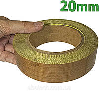 Тефлоновый скотч 2 см Тефлоновая лента на клею Стеклоткань термостойкая 130 мкм Лента из тефлона PTFE 7013