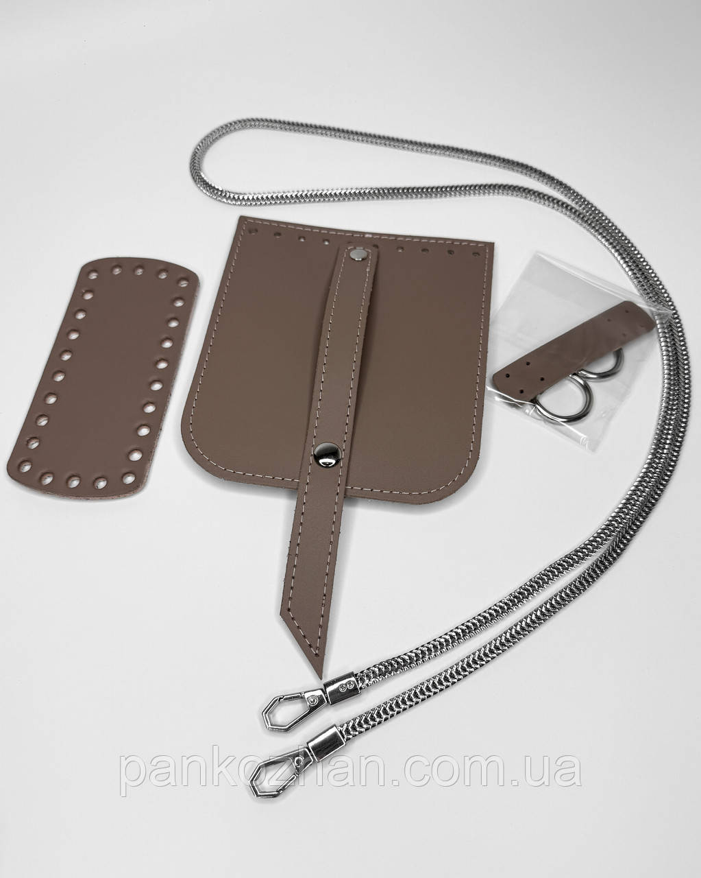 Набір шкіряної фурнітури для МК Mini Bag лате , натуральна шкіра, фото 1